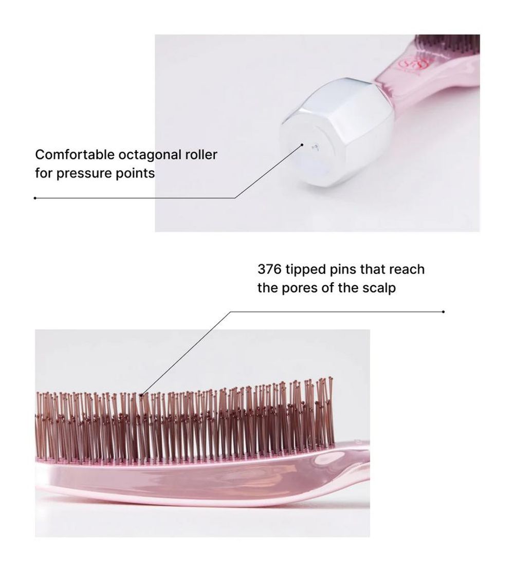 S-HEART-S Расческа с массажным роллером для кожи головы и волос Scalp Brush Bijulie