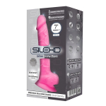 Розовый светящийся в темноте фаллоимитатор 17,6см SilexD Premium Silicone Dildo 7" Glow in the Dark Model 1