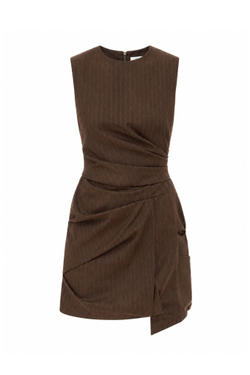 Платье в складку Rosha Stripe Caramel