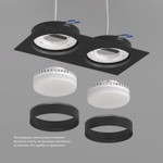Встраиваемый светильник Denkirs FLAT DK2092-BK