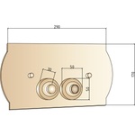 Клавиша смыва Boheme Imperiale 652 для инсталляции Geberit, GOLD