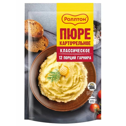 РОЛЛТОН Пюре картоф. - 240г - классическое 12 порций в пакете 1/10