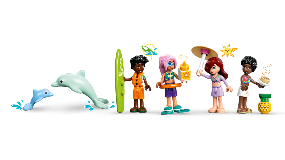 Конструктор Лего Френдс Приключение на яхте с подругами | LEGO Friends Travel Boat Adventure - 42664, 685 деталей (8+)