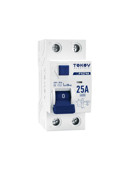 Выключатель дифференциального тока (УЗО) 2п (1P+N) 25А 30мА тип AC 6кА PRIZMA TOKOV ELECTRIC TKE-PZ60-RCDM-2-25-30-AC