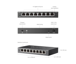 Коммутатор TP-Link Omada ES208G