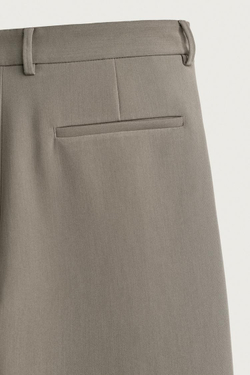 ZARA БРЮКИ RELAXED FIT СО СКЛАДКАМИ, РЫЖЕВАТО-КОРИЧНЕВЫЙ