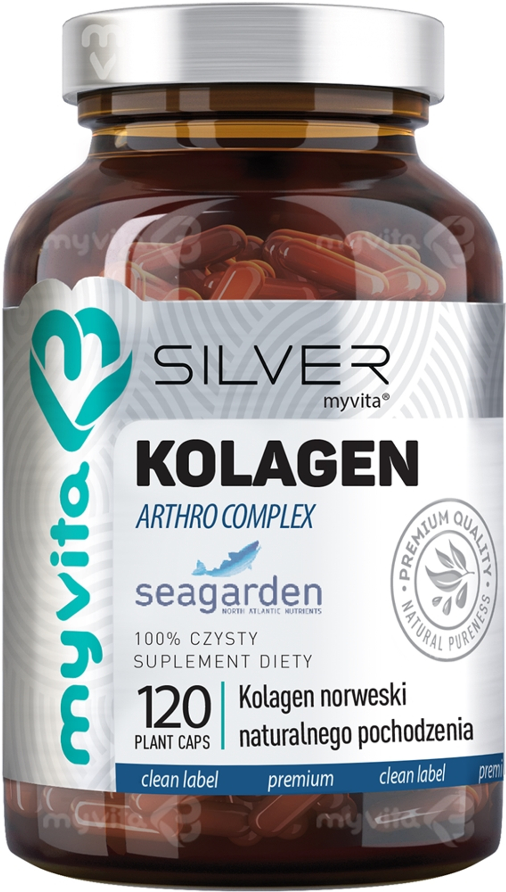 MyVita Silver Kolagen Arthro - Капсулы с коллагеном с витамином C, 120 kapsułek