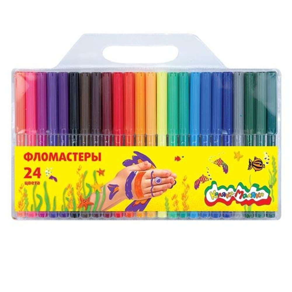 Фломастеры 24 цв. блист. (Каляка-Маляка)