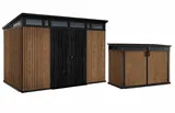 Keter Комплект для хранения: сарай "Pent 11x7" + шкаф "Horizontal Shed" 2020л (коричневый) — фото 1