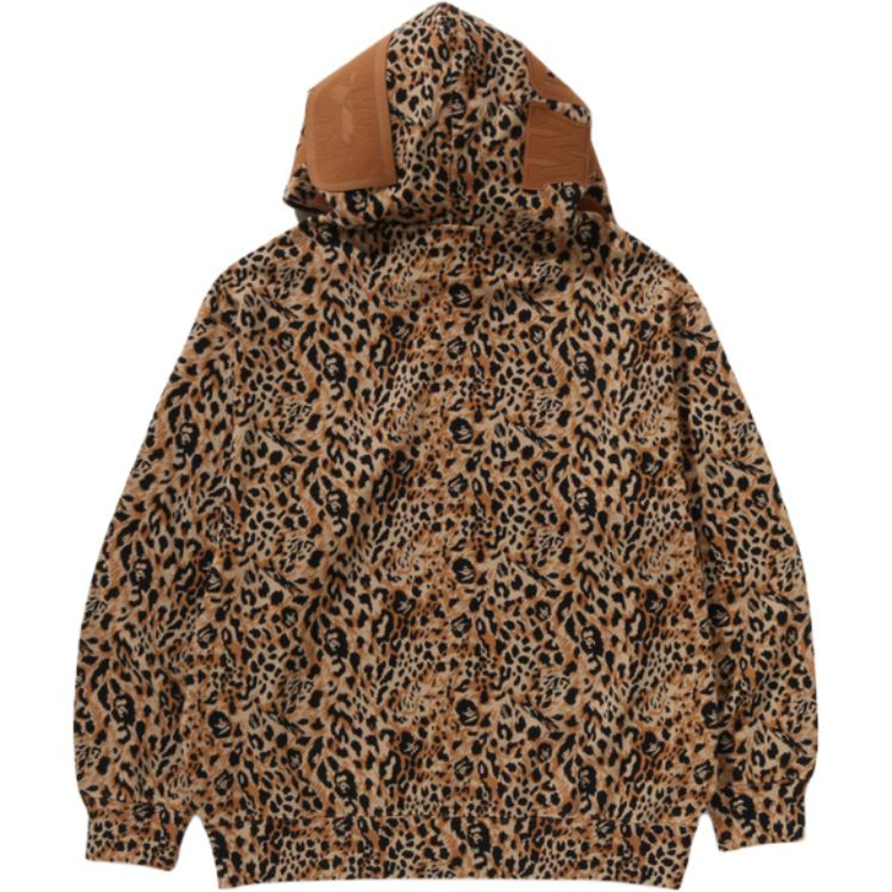 A Bathing Ape Bathing Ape Leopard Pattern Худи коричневый