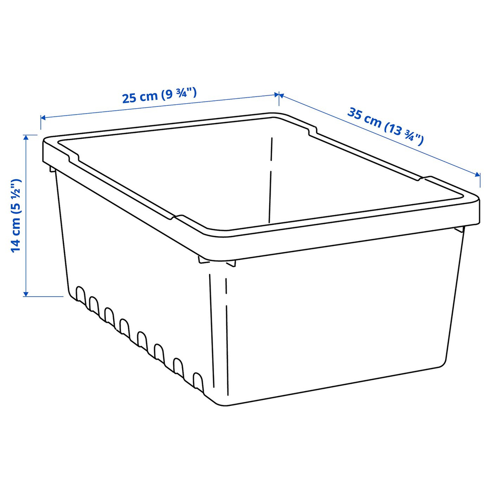IKEA UPPSNOFSAD (ИКЕА УППСНОФСАД) — Контейнер, черный, 35x25x14 см/9 л, фото 6