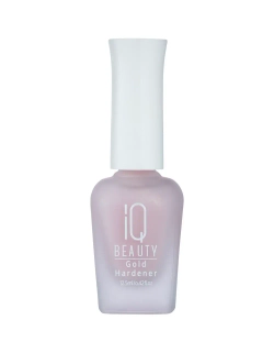 IQ Beauty Укрепитель для ослабленных и ломких ногтей с коллоидным золотом Gold Hardener, 12,5 мл Розово-бежевый с золотистым мерцанием