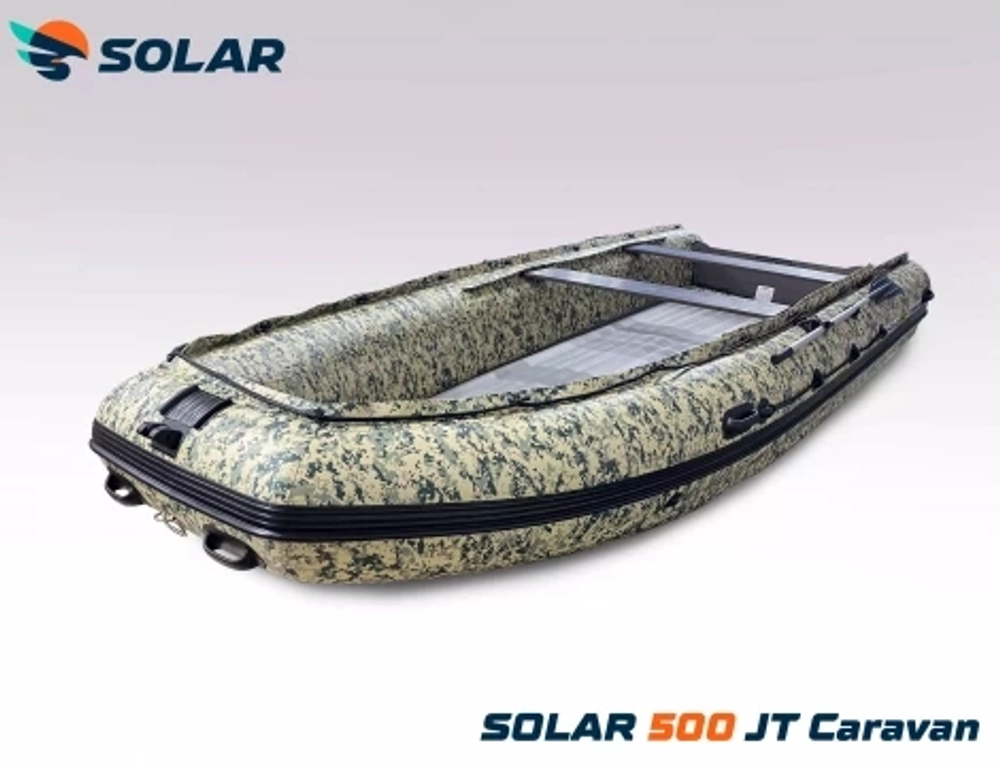 Лодка надувная моторная solar-500 caravan jet tunnel