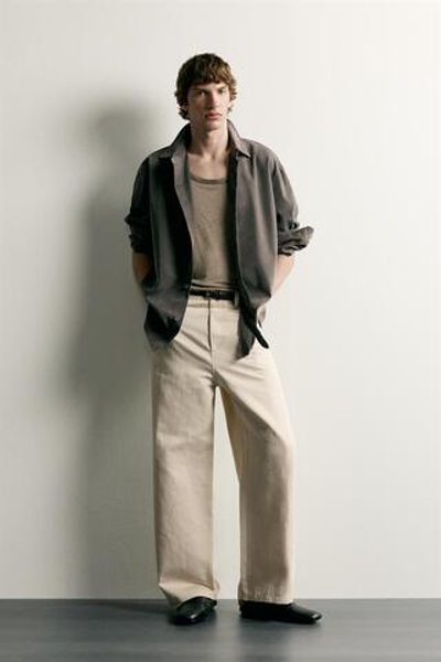 БРЮКИ RELAXED FIT ИЗ ХЛОПКА И ЛЬНА — ZARA · 1023/402