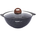 Казан для плова 4,5л со стекл. крышкой, АП линия «Granit ultra» (blue)