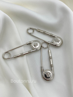 Брошь булавка Верс. серебристая