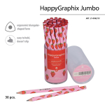Карандаш ч/г 3,5мм "HappyGraphix Jumbo. Ягоды. Графика. Клубника" 4В (Альт)