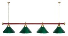 Лампа STARTBILLIARDS 4 пл. (плафоны хром,штанга золотая,фурнитура золото)