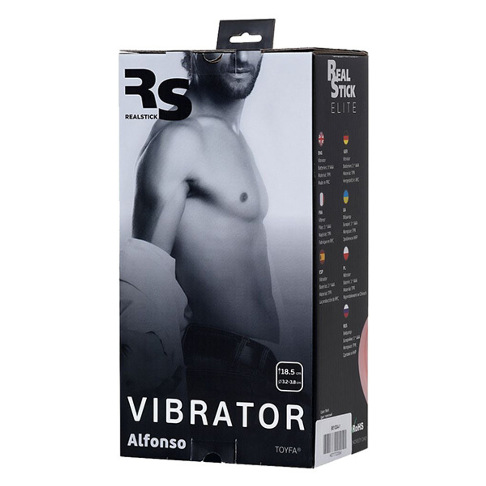Телесный вибратор-реалистик 18,5см ToyFa RealStick Elite Alfonso 981004-1