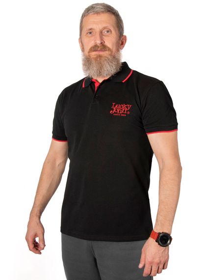 Рубашка поло Lucky John BLACK 04 р.XL