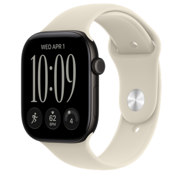 Умные часы Apple Watch Series 12 GPS 46mm Black Aluminum Case with Sand Sport Band M/L