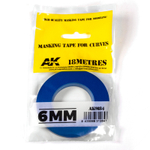 Маскировочная лента для моделизма, гибкая. Ширина 6мм- AK Interactive Masking Tape for Curves 6mm