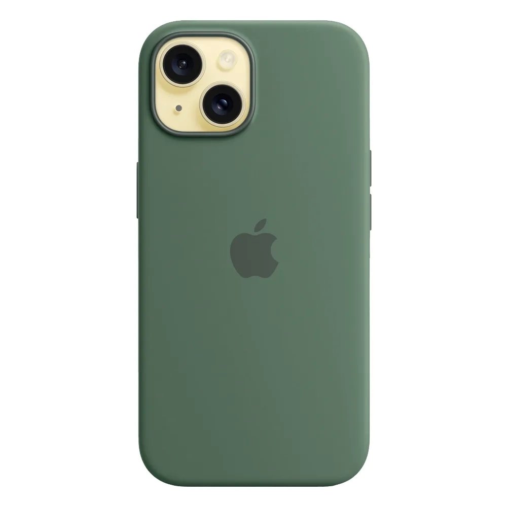 Силиконовый чехол с поддержкой MagSafe Apple Silicone Case для iPhone 15, Cypress (Кипарис)