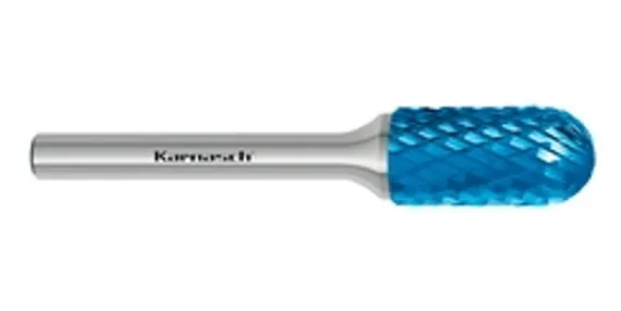 Борфреза твердосплавная Karnasch форма D, 6х4,7х6х50 мм, насечка HP-6, покрытие Blue-Tec, арт. 11.5034-055