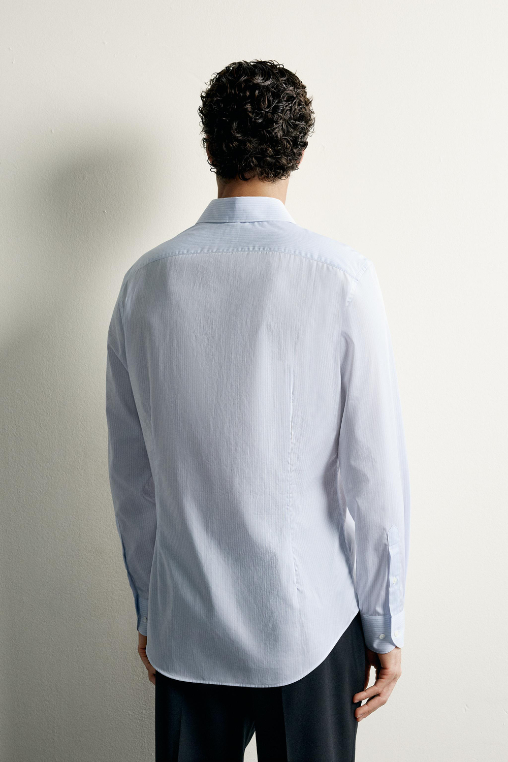 Рубашка Slim Fit в полоску — ZARA