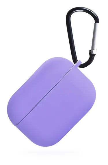 Чехол силиконовый Gurdini Silicone Case с карабином для AirPods 3 Сиреневый