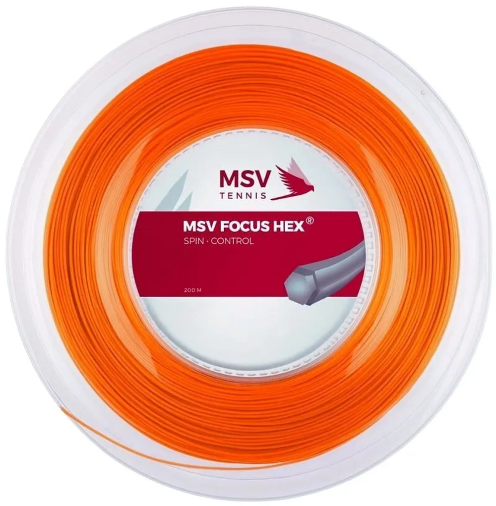 Струны теннисные MSV Focus Hex (200 m) - orange