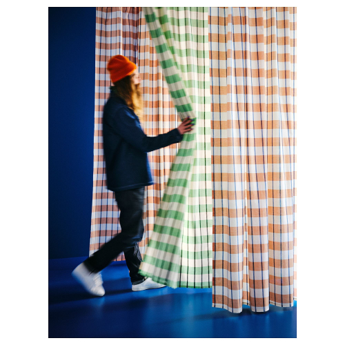 Штора IKEA GLANSHAGTORN (ГЛАНШАГТОРН), Зеленый, 300х250 см