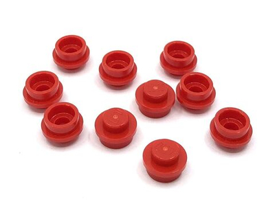 Lego Круглая кнопка 1х1 (красная) 614121
