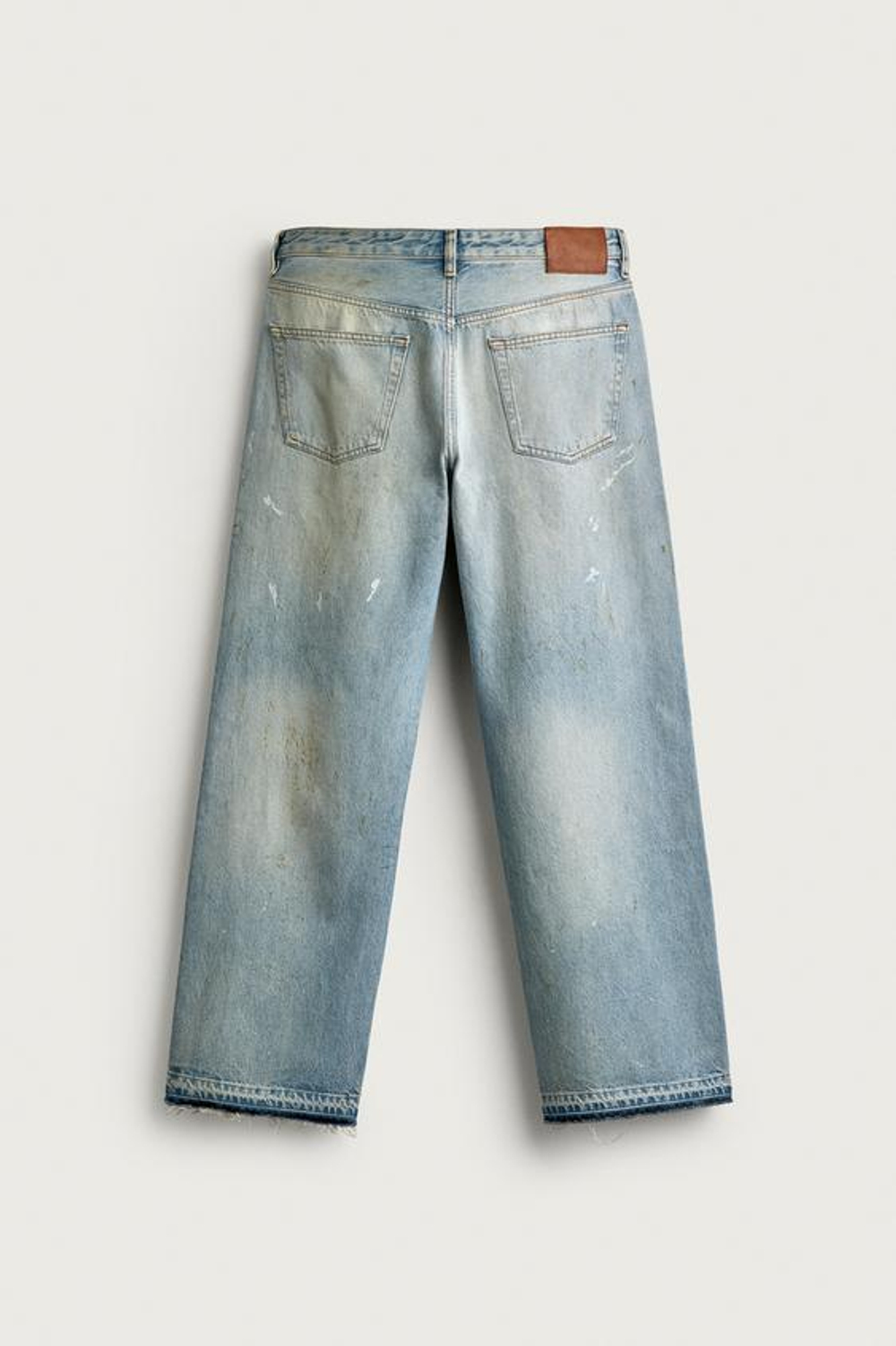 ZARA ДЖИНСЫ LOOSE FIT, ГОЛУБОЙ