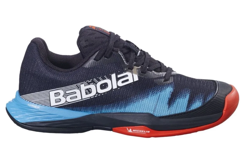 Детские кроссовки для падела Babolat Jet Premura 2 Junior - black/tomato red