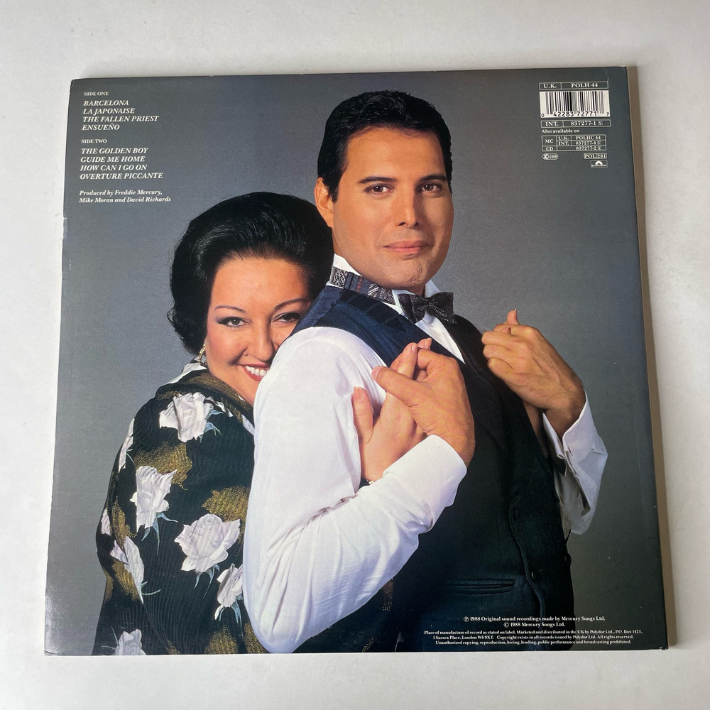 Винтажная виниловая пластинка LP Freddie Mercury, Montserrat Caballe Barcelona (Англия 1988)