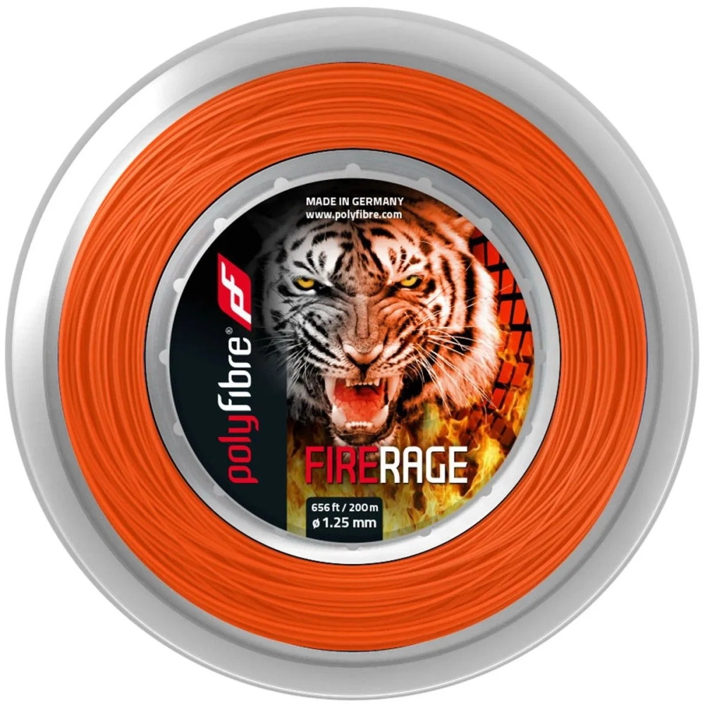 Струны теннисные Polyfibre Fire Rage (200 m) - orange
