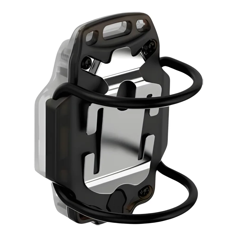 Мультифонарь Armytek Crystal WRGB Grey Onyx - вид сзади с резиновыми кольцами крепления
