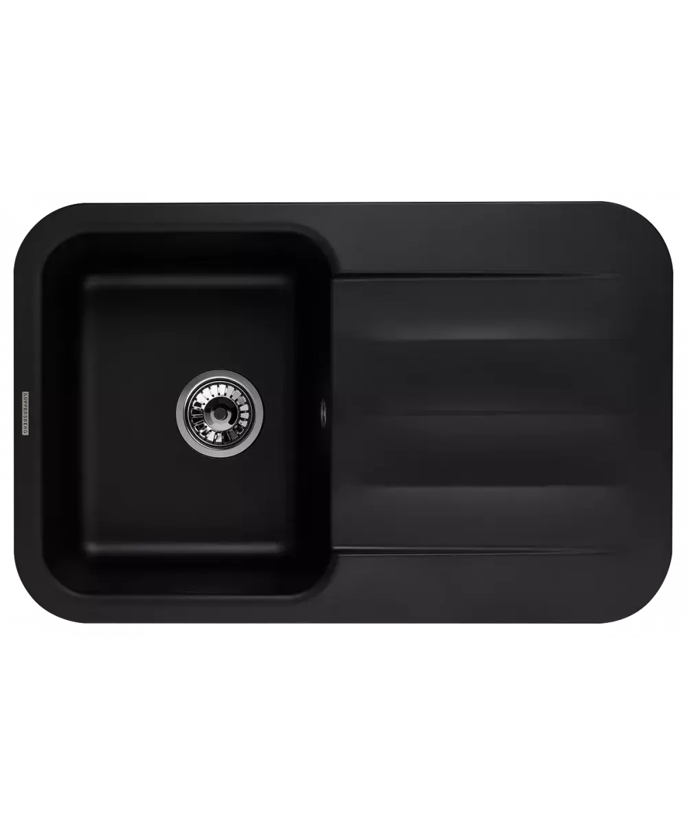 Кухонная мойка Kuppersberg LIRA 1B1D BLACK METALLIC фото 