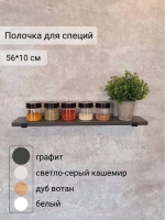 Полка настенная прямая лофт на кронштейнах для специй
