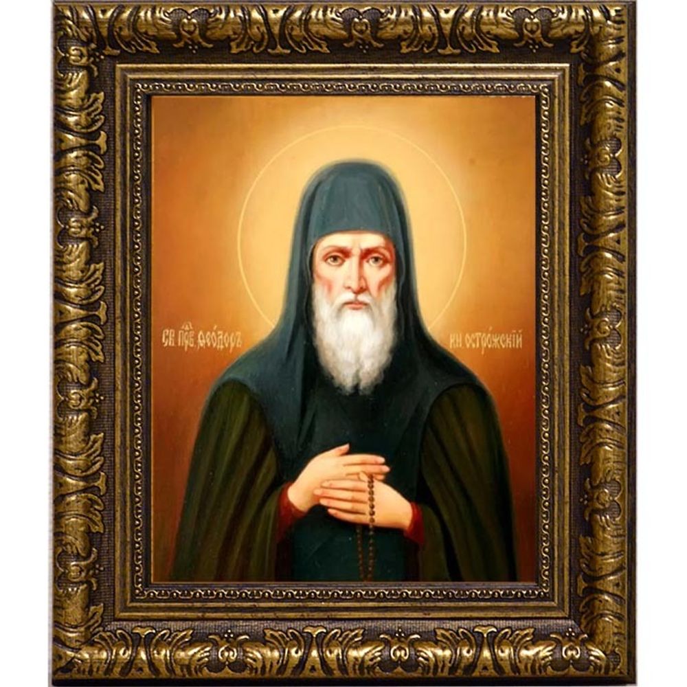 Феодор Острожский Печерский преподобный. Икона на холсте.