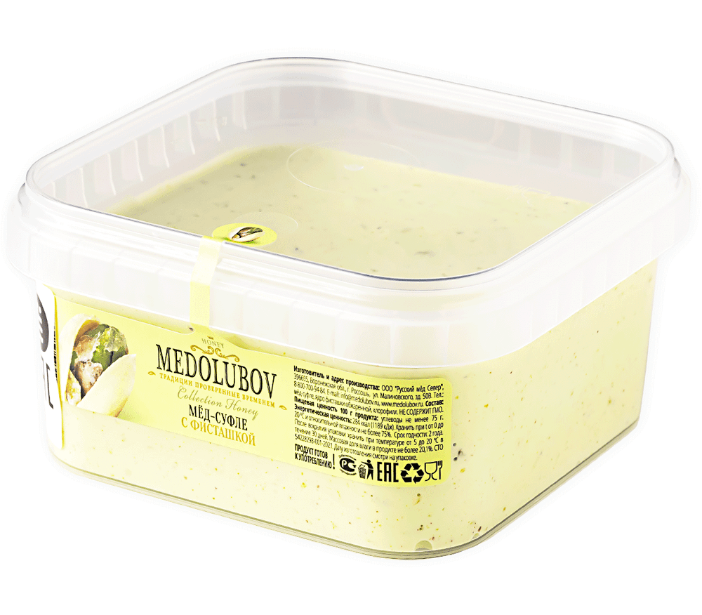 Медовое суфле с фисташкой Медолюбов BOX 650 мл