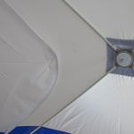 Палатка зимняя куб СЛЕДОПЫТ 1,5 х1,5 м, Oxford 240D PU 1000, S по полу 2,2  кв.м, цв. синий/белый