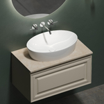 Тумба подвесная Sancos Very, Beige Soft 790х445х406, под столешницу без отверстия под смеситель, цвет Kreman, арт. VR80CE