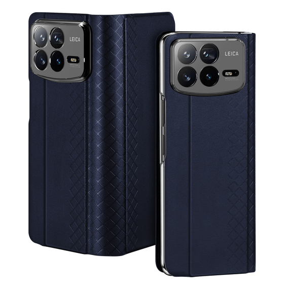Чехол синего цвета с премиальной искусственной кожи от Dux Ducis для Xiaomi Mix Fold 4, серия Bril Series Case