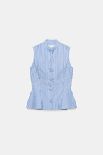 РУБАШКА С БАСКОЙ В ПОЛОСКУ — ZARA