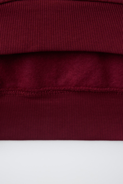 ZARA ОДНОТОННОЕ ХУДИ, ГРАНАТОВЫЙ