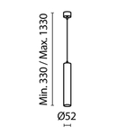 Подвесной светодиодный светильник Maytoni Focus LED P072PL-L12B4K-1