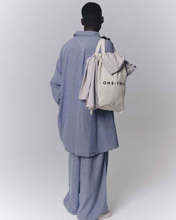 Брюки Striped Baggy Pants Dirty-Blue - фото 4