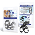 Разделитель мошонки из искусственной кожи на клепках 8 STYLE BALL DIVIDER (Цвет: черный)